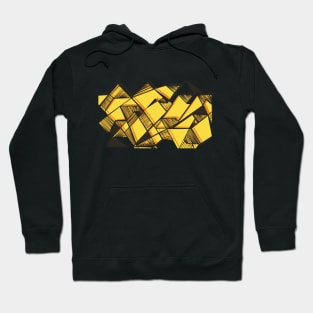 Geometric pattern triangles yellow Hoodie